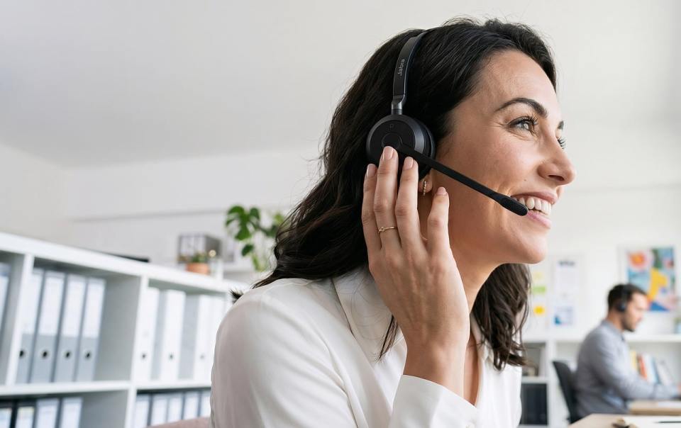 customer service team in office